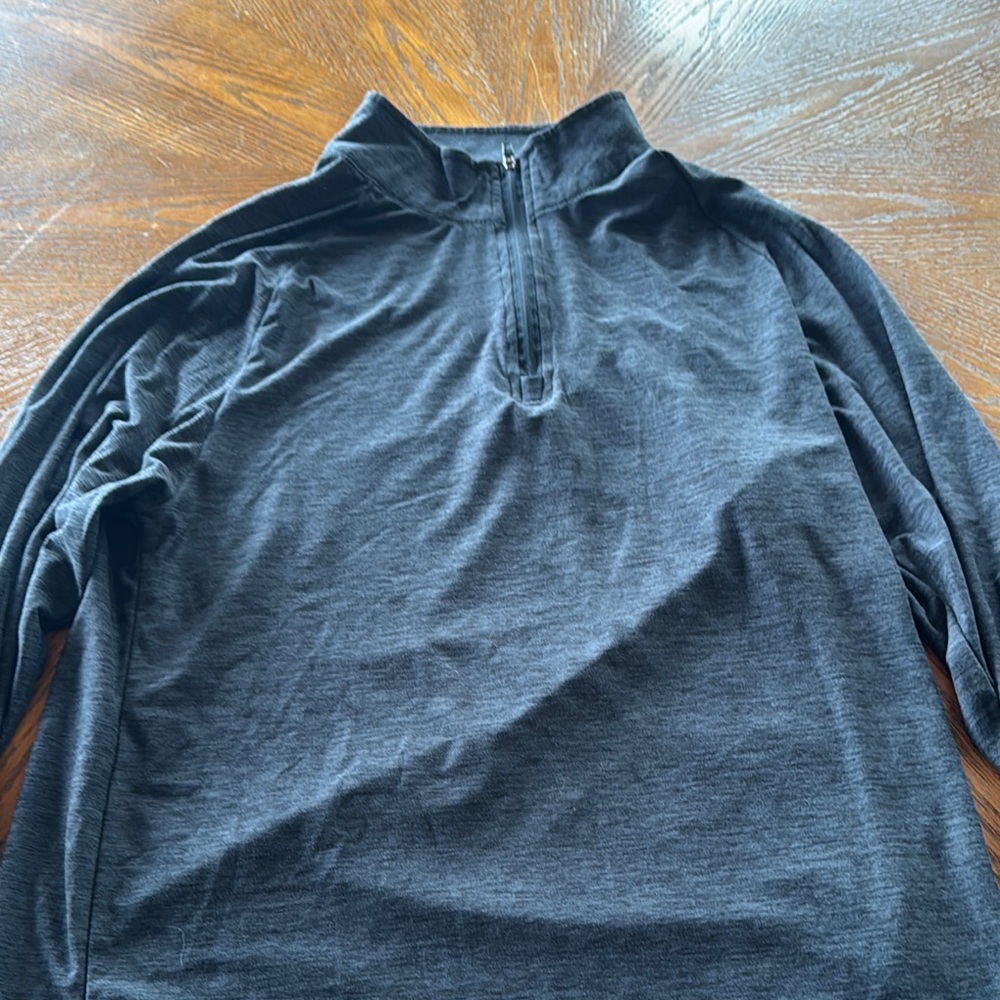 Gray Quarter-Zip Pullover